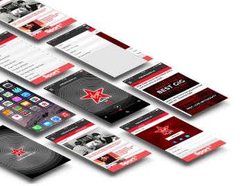 Virgin Radio mobile app layout design